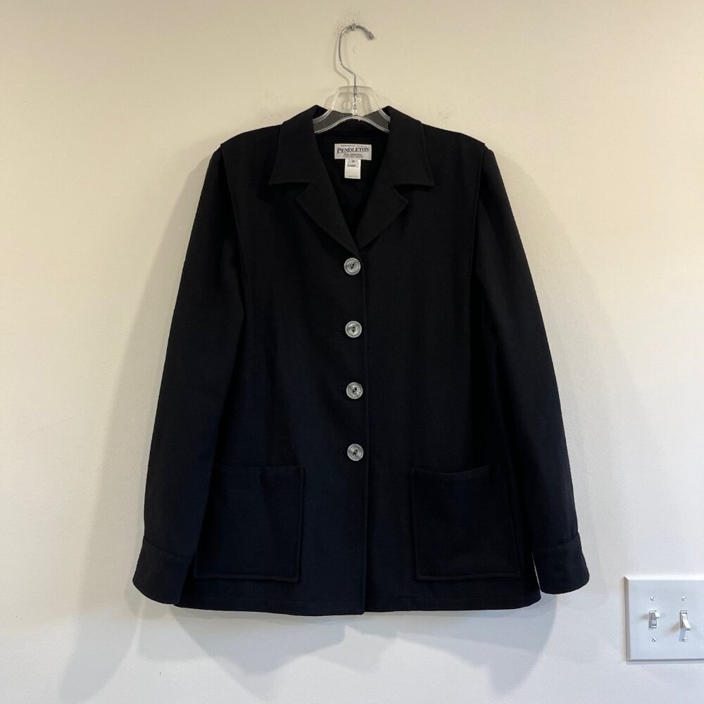 Vintage Pendleton Black Virgin wool blazer size Medium